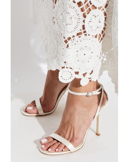 Jimmy Choo White 'Moza 100' Heeled Sandals