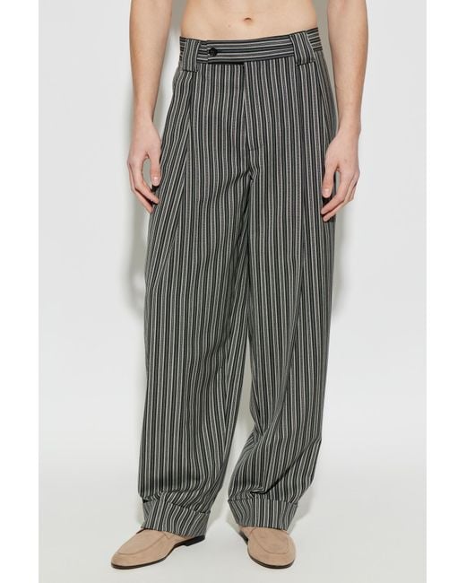 Versace Blue Striped Pattern Trousers for men