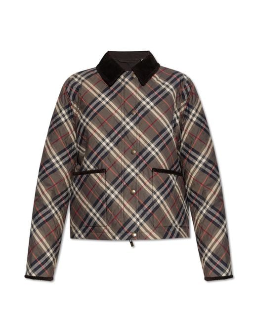 Burberry Natural Plaid Pattern Jacket