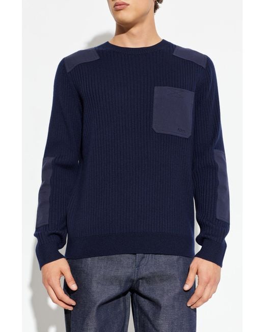 A.P.C. Blue Sweater 'Mallarme' for men