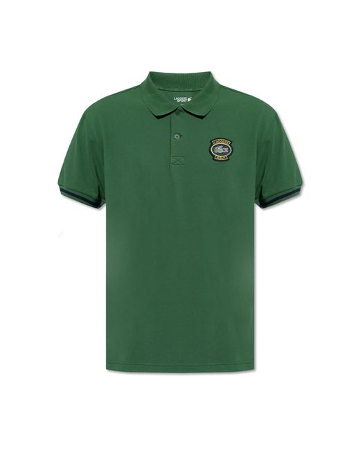 Lacoste Green Polo With A Patch for men