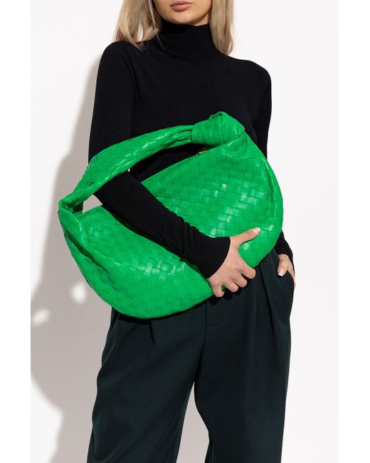 Bottega Leather 'jodie Small' Hobo Shoulder Bag in Green Lyst