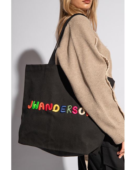J.W. Anderson Black Shopper Bag With Logo,