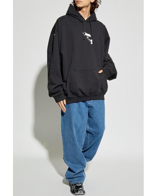 Vetements Blue Jeans With Logo for men