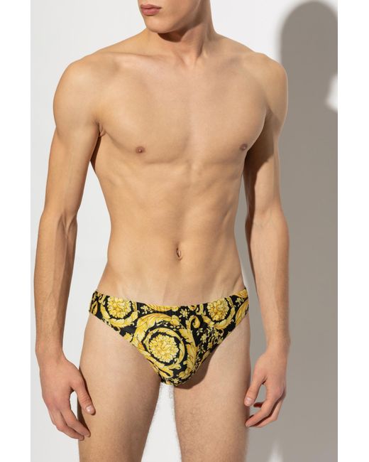 Versace Yellow Swim Briefs for men