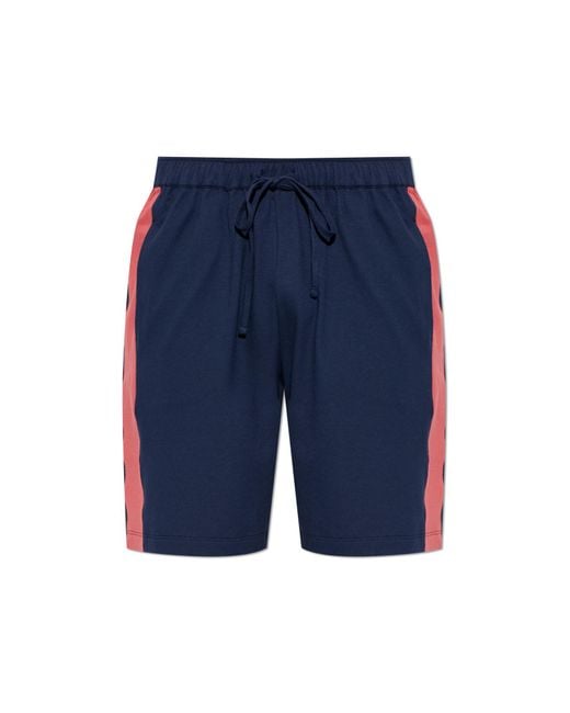 Hanro Blue Cotton Shorts for men