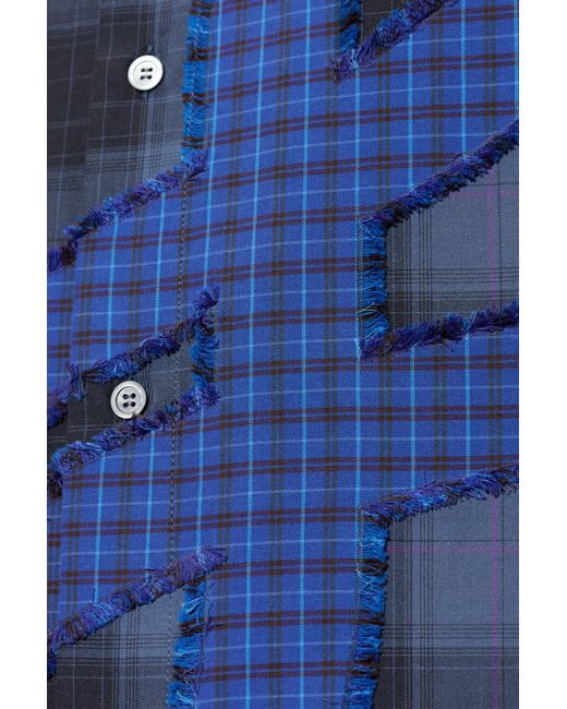 Loewe Blue Checked Pattern Shirt for men