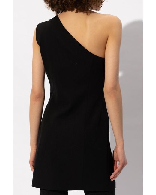 Balmain Black One-Shoulder Dress