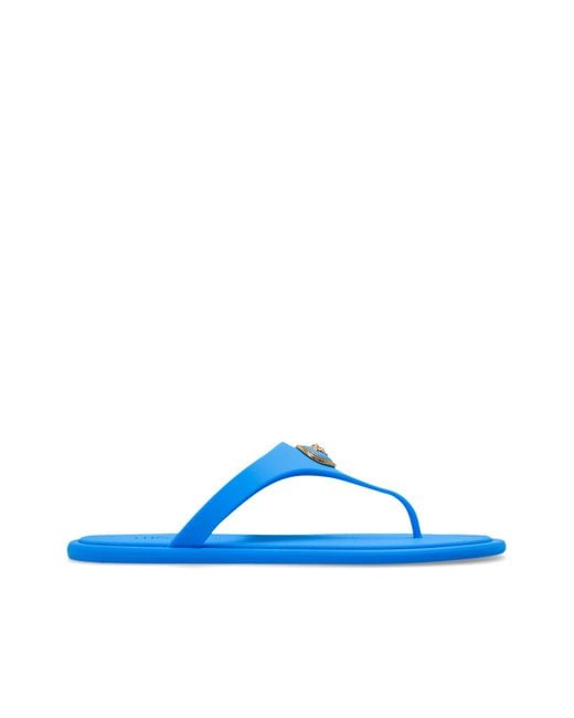 Versace Blue Rubber Flip-Flops