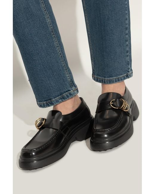Tod's Black Loafer-Type Shoes