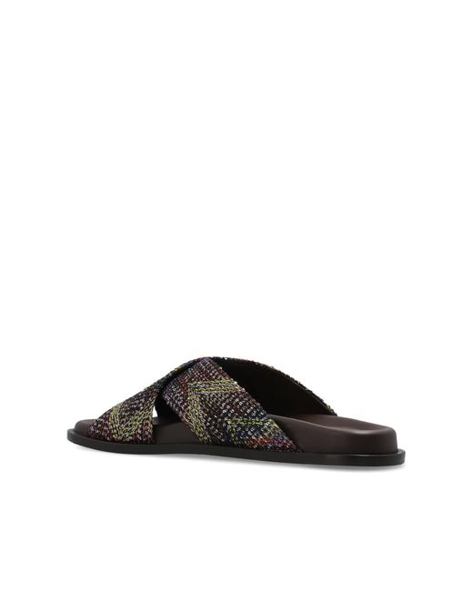 Missoni Black Patterned Flip-Flops