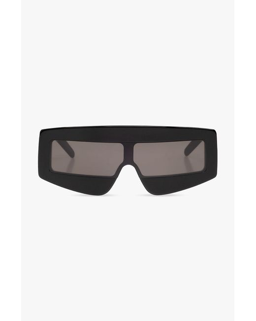 Rick Owens Black Rectangular Sunglasses
