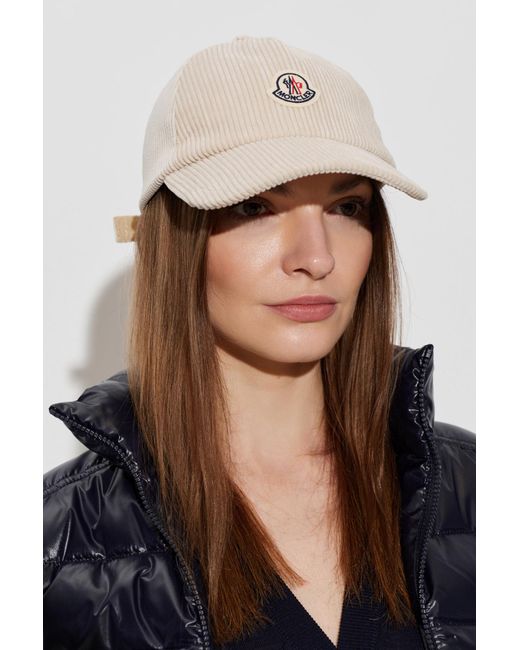 Moncler Natural Corduroy Baseball Cap