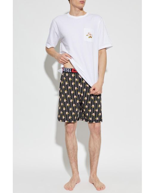 DIESEL White Two-Piece Pyjamas 'Set-Raul-D-Core' for men