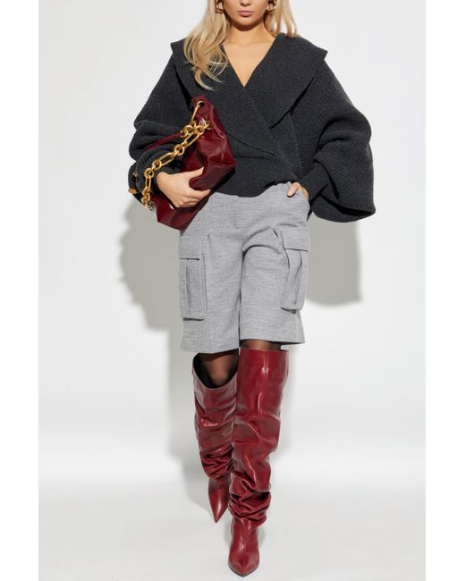 Balmain Black Loose-Fitting Wool Sweater