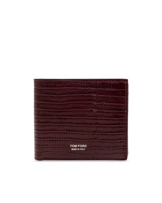Tom Ford Purple Leather Wallet for men