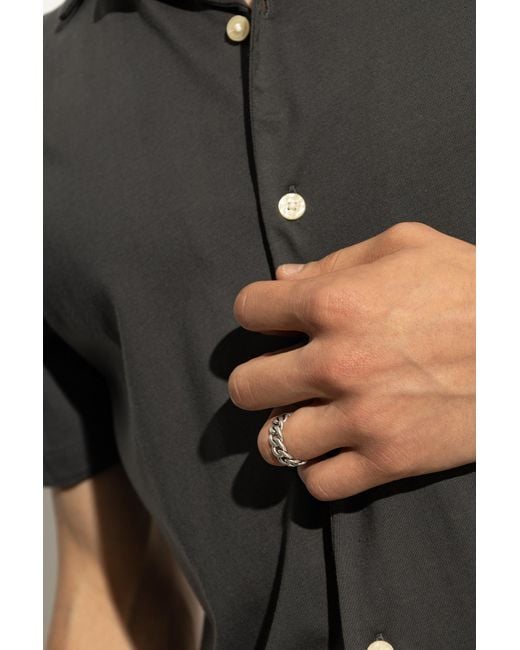 AllSaints Black Brass Ring for men