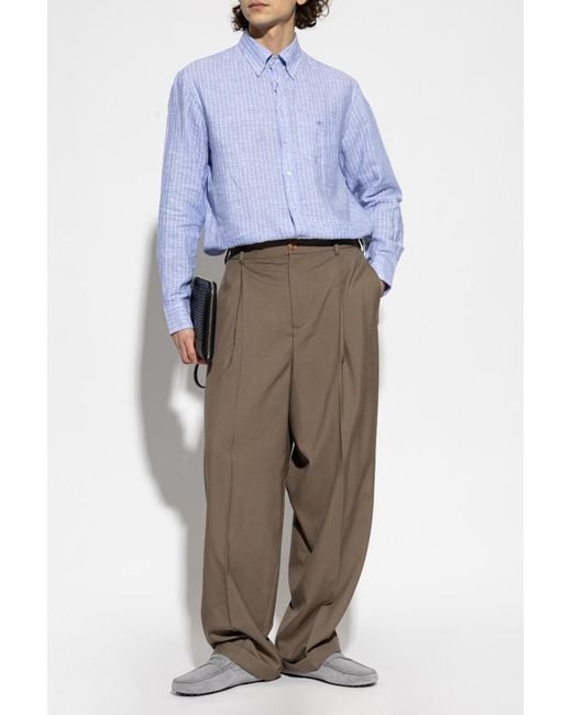 Etro Blue Shirt With Pocket for men