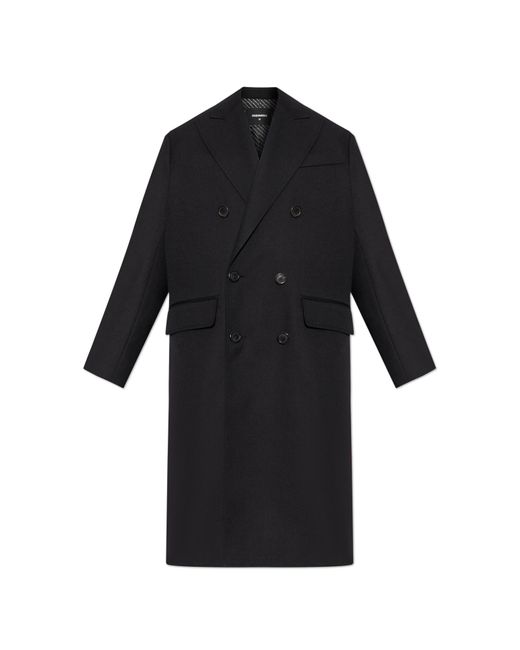 DSquared² Black Wool Coat for men