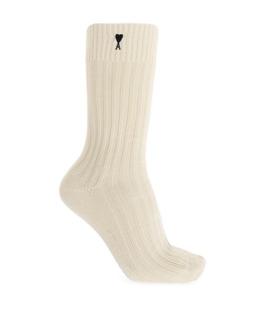 AMI White Three-Pack Of Socks