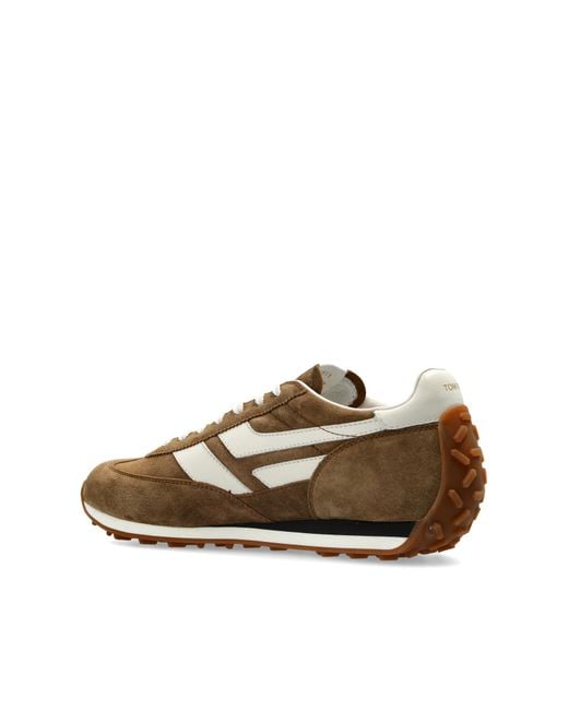 Tom Ford Brown Suede Sports Shoes for men