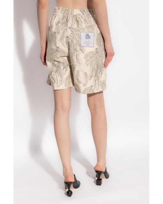 Jacquemus Natural Patterned Shorts