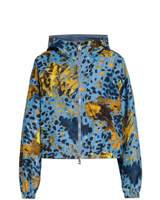 Fendi Blue Reversible Hooded Jacket