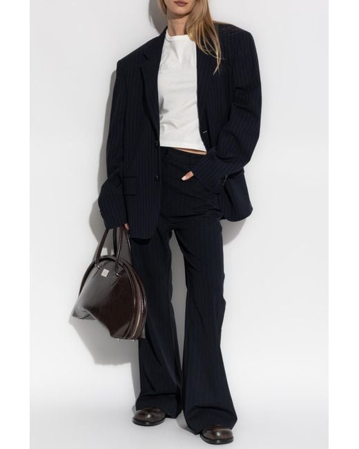 Acne Black Creased Trousers