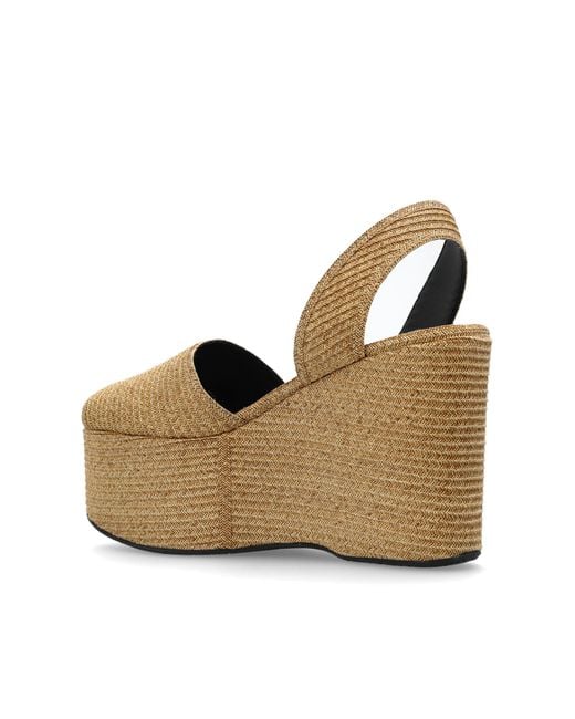 Alaïa Natural Wedge Sandals