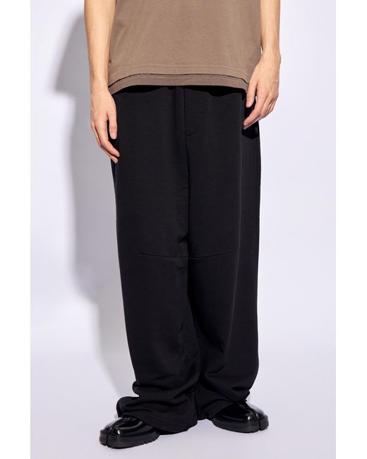 MM6 by Maison Martin Margiela Drop Crotch Sweatpants in Black for