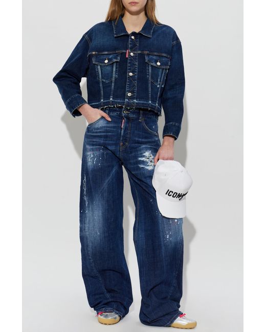 DSquared² Blue Denim Jacket With 'Vintage' Effect