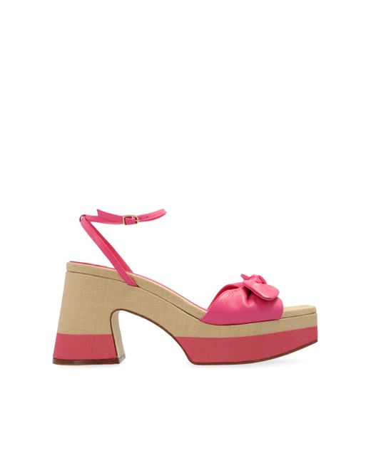 Jimmy Choo Pink Platform Sandals 'Ricia'
