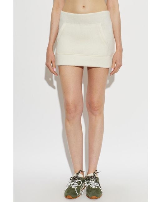DSquared² Natural Wool Skirt