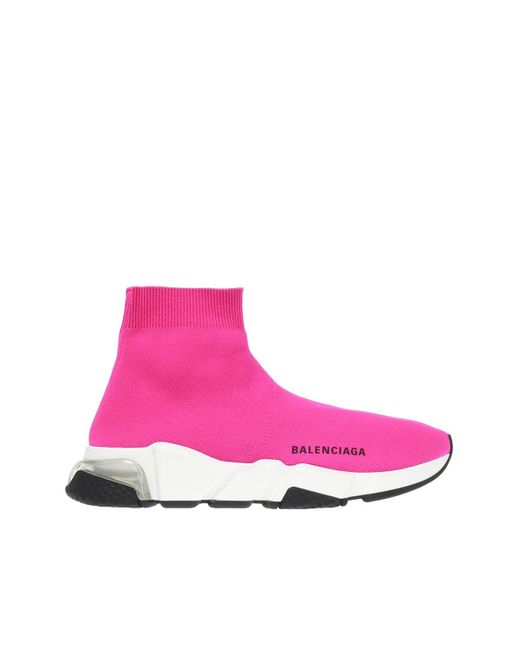Balenciaga Synthetic Women's Speed Knitted High-top Trainers in Pink White  (Pink) - Save 62% | Lyst