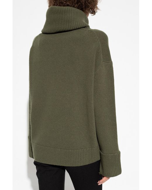 Moncler Green 'dolcevita' Wool Turtleneck Sweater