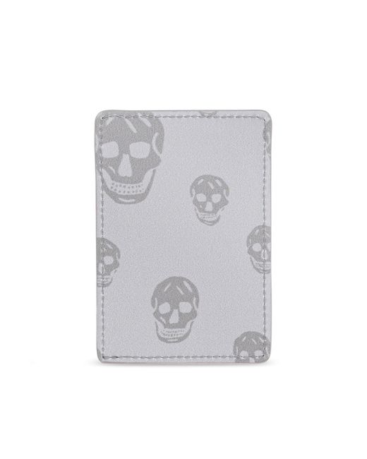 McQueen Gray Magsafe Card Case for men