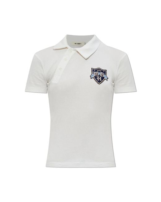 M I S B H V White Polo With Patch