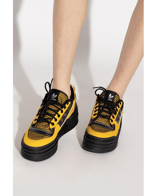 Adidas Originals Yellow 'triple Platform Low' Sneaker