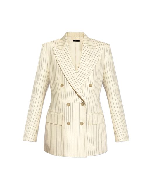 Tom Ford Natural Double-Breasted Jacket