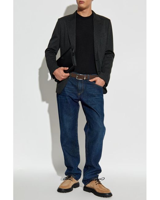 Dolce & Gabbana Black Herringbone Blazer for men