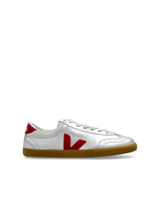 Veja White Sports Shoes "Volley O.T Leather"