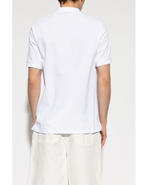 Paul Smith White Polo With Patch for men