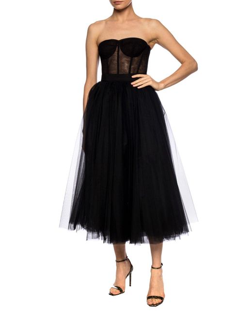 Dolce & Gabbana Black Circle Tulle Skirt