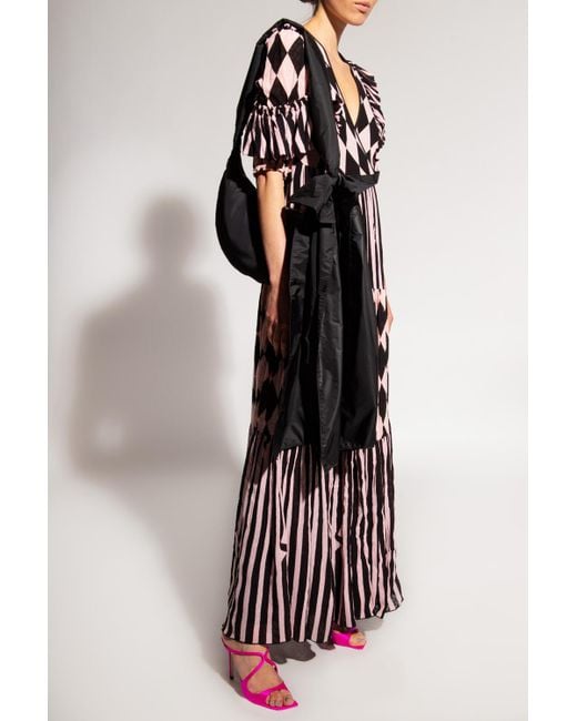 Diane von Furstenberg Pink 'bellerose' Patterned Dress