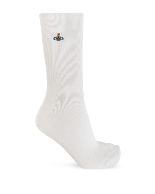 Vivienne Westwood White Socks With Logo