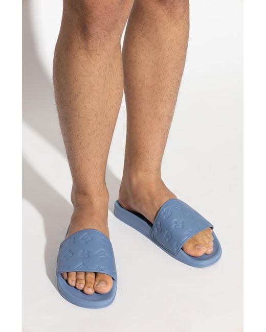 DSquared² Blue Flip-Flops With Logo for men