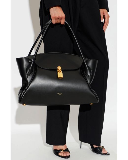 Balmain Black Pulse Medium Bag