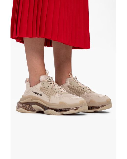 Balenciaga Leather Triple S Sneaker in Nude (Natural) - Save 47% - Lyst