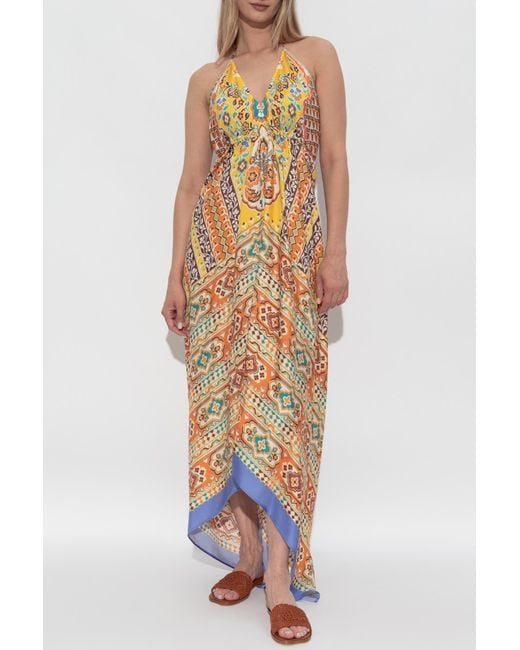 Etro White Silk Dress With Open Back