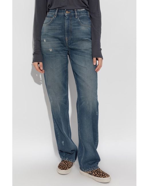 Golden Goose Deluxe Brand Blue Jeans With Vintage Effect